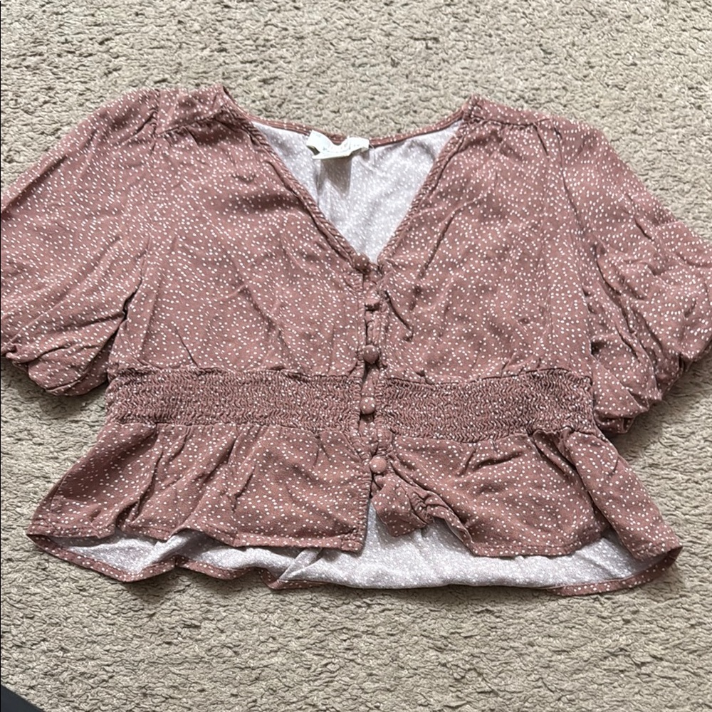 Women's Mauve Button-Up Top 🤍💚 5/$25